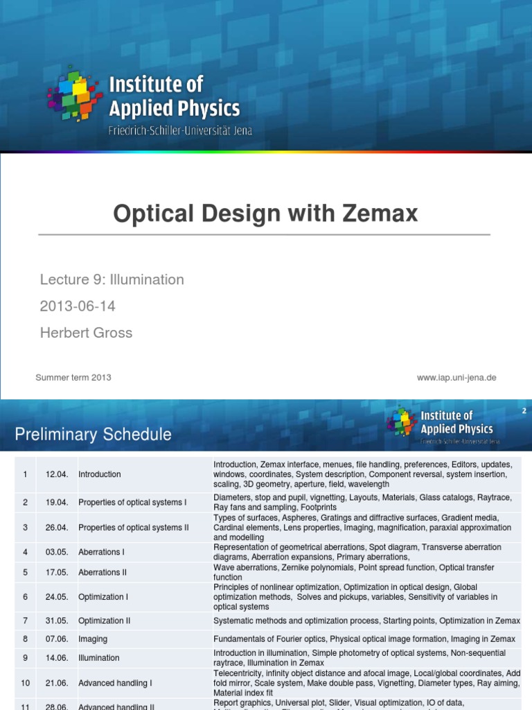 Vdocuments MX Optical Design With Zemax Uni Jenade
