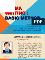 Drama Writing Basic Method-2022-By Parshuram Rai-26th August, 2022