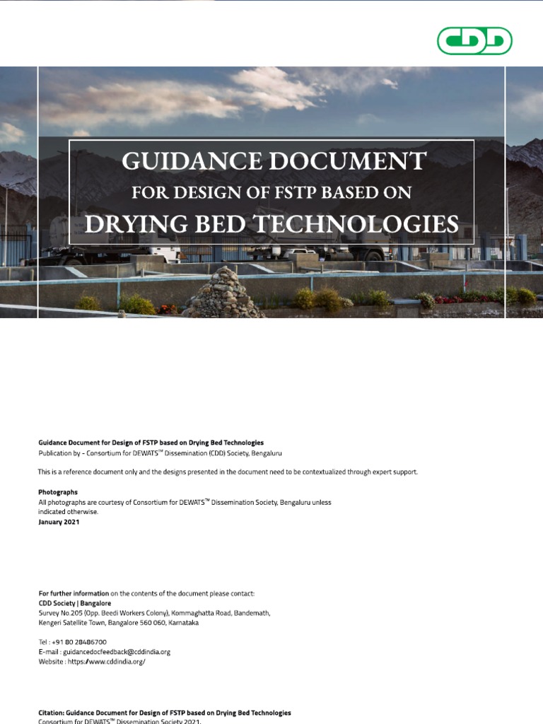 FSTP Design Guidelines for Drying Beds | PDF