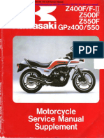 Kawasaki GPZ 400 550 Z 400 F Fii Z 500 550 F 83 A 85 Service Manual