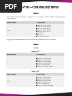 OCSInventory Compatibility Matrix