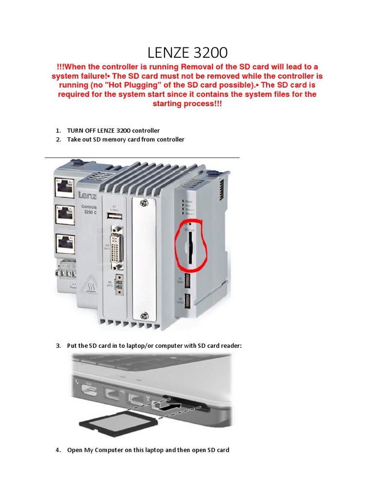 Lenze 3200C Controller Setup Guide | PDF | Computers
