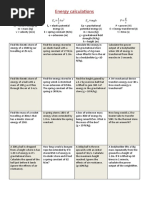 Worksheet Energy Calculations ks4