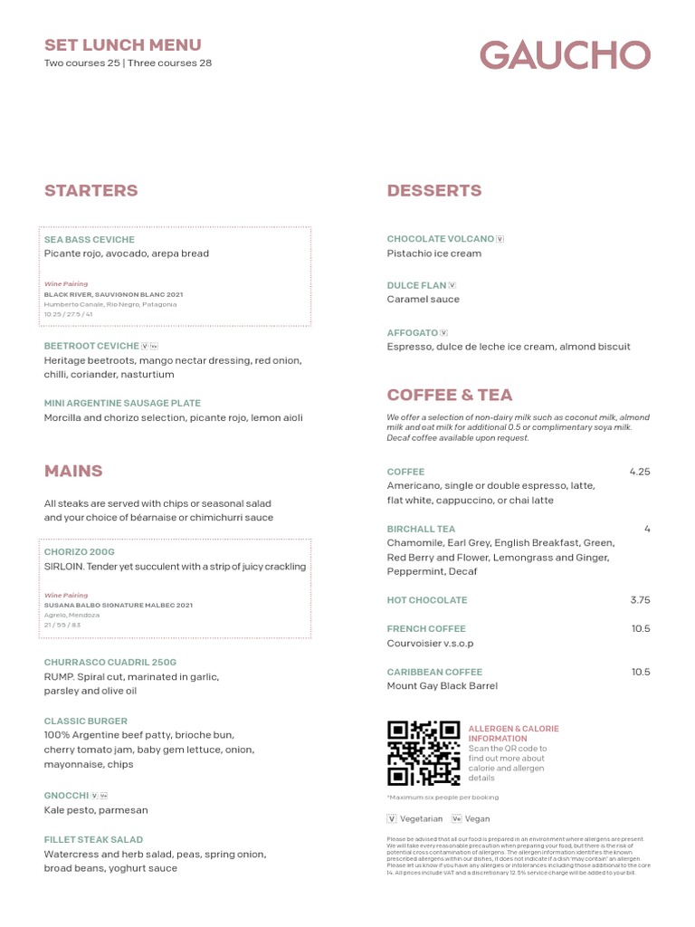 Gaucho Set Lunch Menu WEB MAN BRM LDS LIV NWC 0523 PDF