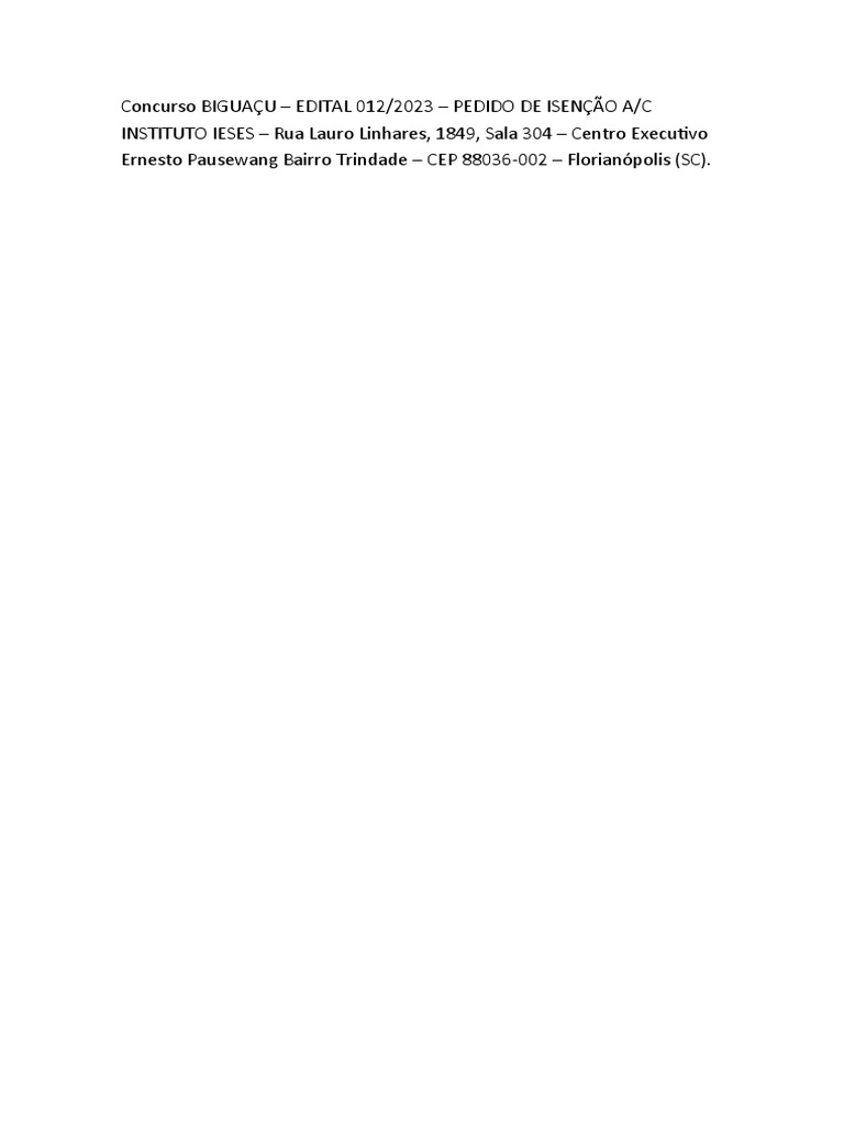 Concurso BIGUAÇU PDF
