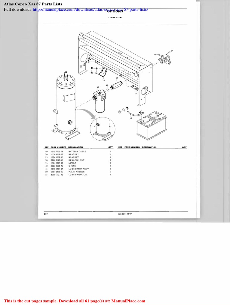 Atlas Copco Xas 67 Parts Lists | PDF | Joining | Mechanical Engineering