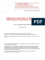 1999 August - Emanuele Lobina & David Hall - Public Sector Alternatives To Water Supply and Sewerage Privatisation Case Studies