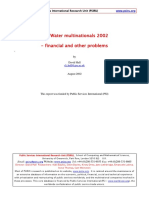 2002 August - David Hall - The Water Multinationals 2002 - Financial and Other Problems