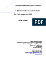 2002 August - Steve Thomas - The Impact of Privatisation On Electricity Prices in Britain