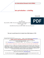 2001 February - Emanuele Lobina & David Hall - UK Water Privatisation - A Briefing