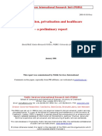 2001 January - David Hall - Globalisation, Privatisation and Healthcare - A Preliminary Report