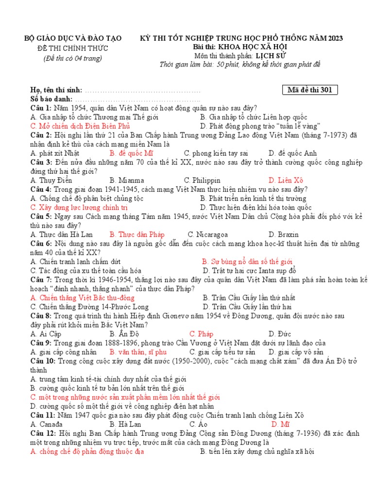 Vietnamese Test Pdf