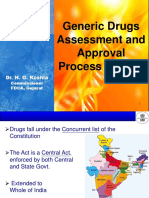 Generic Drugs Assessment and Approval Process in India: Dr. H. G. Koshia