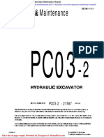 Komatsu Pc03 2 Hydraulic Excavator Operation Maintenance Manual