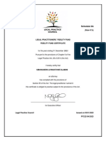 Fidelity Fund Attorney Certificate