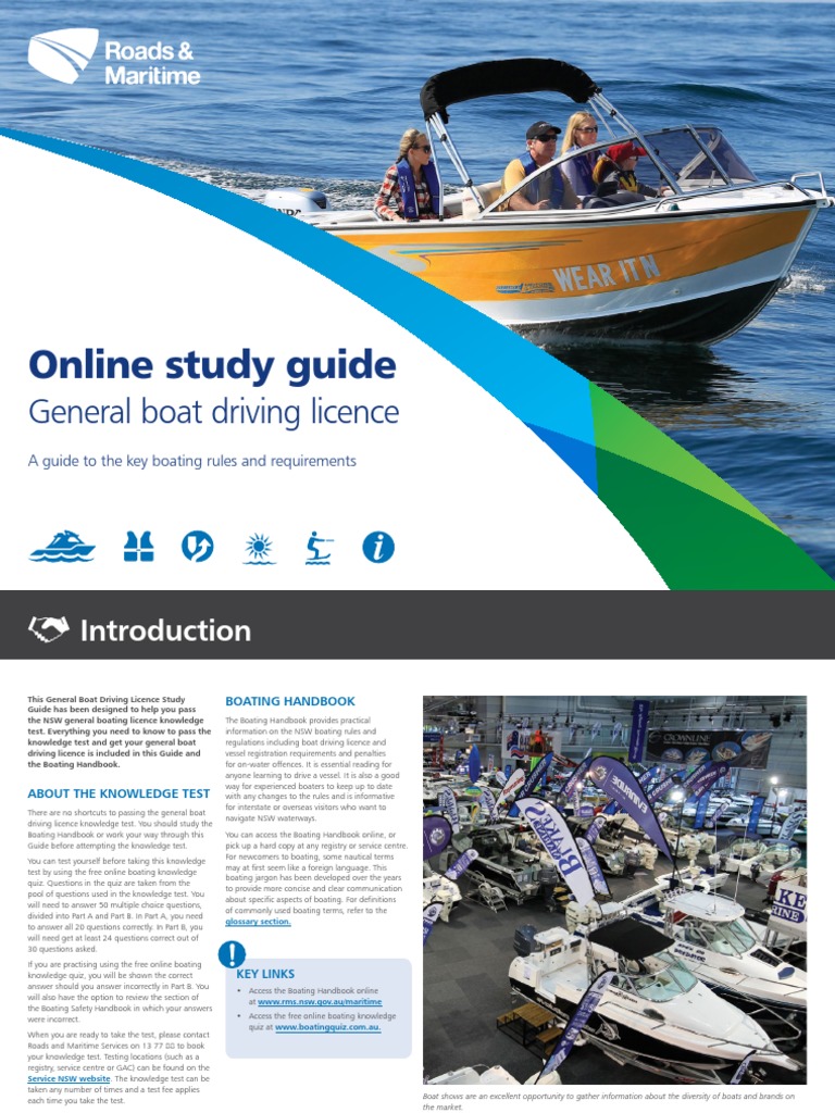 studyguidegeneralboatdrivinglicence PDF Driver's License Sea