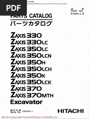 Hitachi Zaxis ZX330 Parts Catalog | PDF | Computers