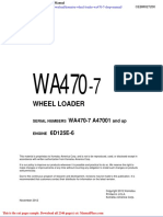 Komatsu Wheel Loader Wa470 7 Shop Manual