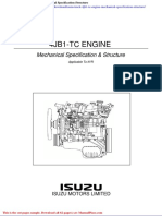 Isuzu Truck 4jb1 Tc Engine Mechanical Specification Structure