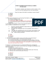 2ND Quarterly Examination in Physical Science Pointers