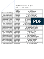 Jadwal Shodaqoh Jaminan Tadarus TU