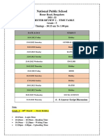 Exam Schedule