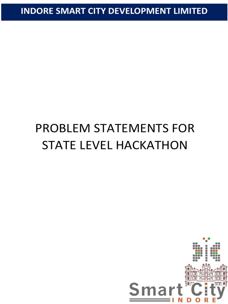 Indore Smart City Hackathon Challenges | PDF | Waste Management ...