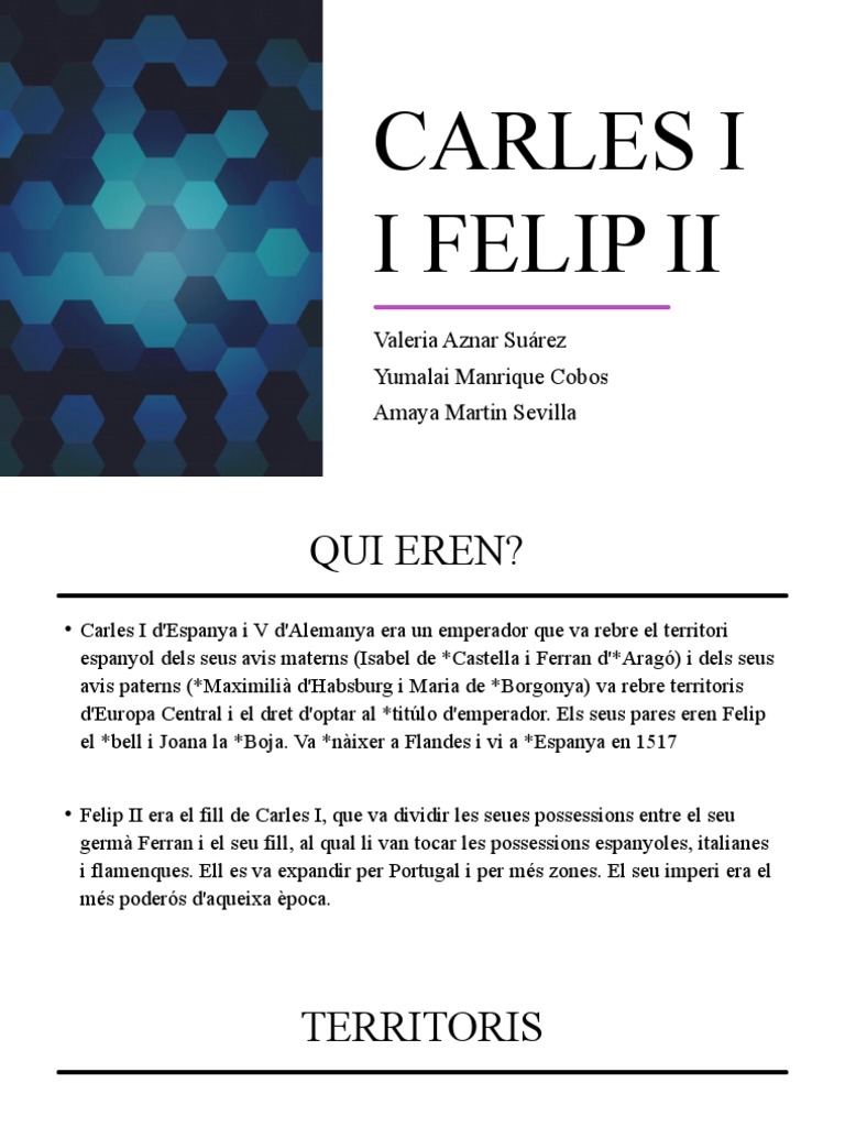 Carles I I Felip Ii | PDF