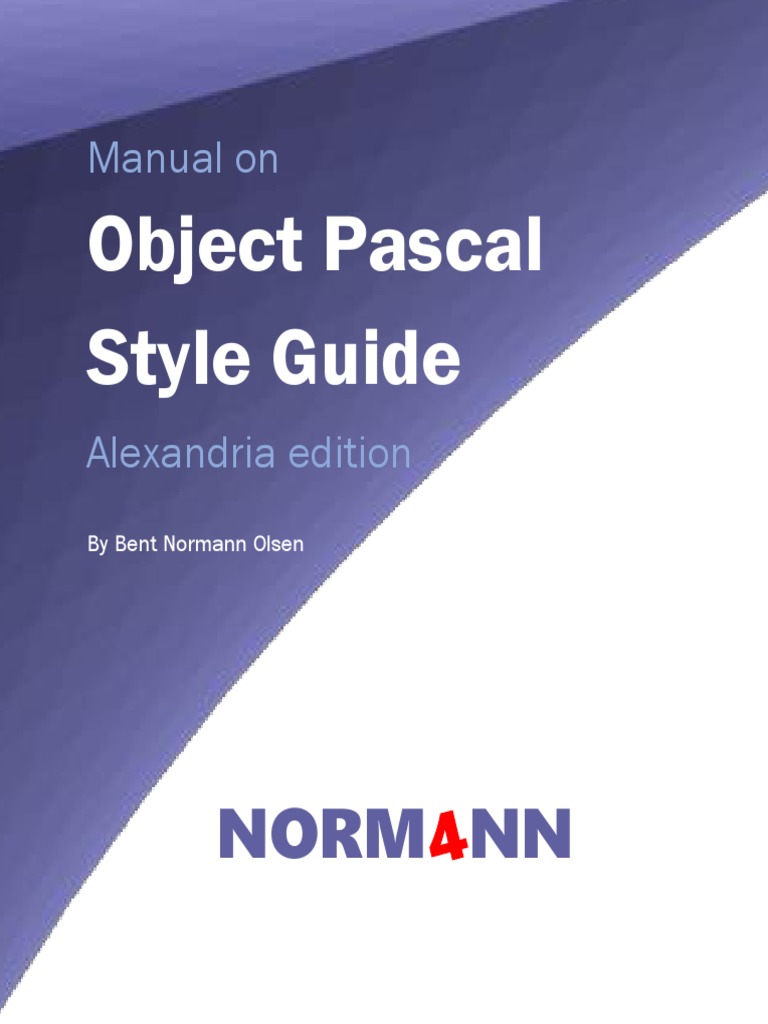 Manual On Object Pascal Style Guide | PDF | Computer Programming ...