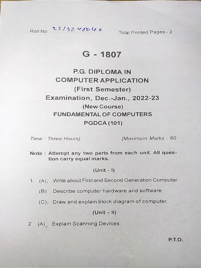 Fundamentals of Computer | PDF