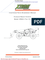 Xtreme Forward Reach Forklift Xr842 Tier III Parts Manual
