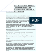 Instrucciones A Seguir en Caso de Derrames de Combustibles en Estaciones de