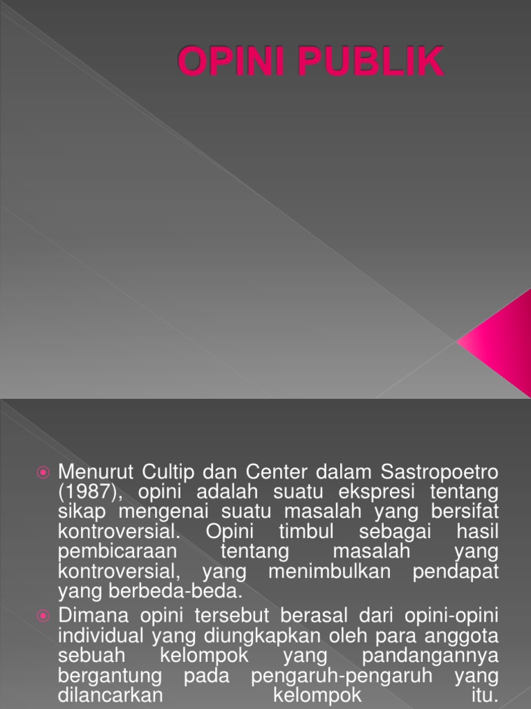 Definisi dan Proses Opini Publik | PDF | Sains & Matematika
