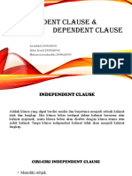 Independent Clause & Dependent Clause