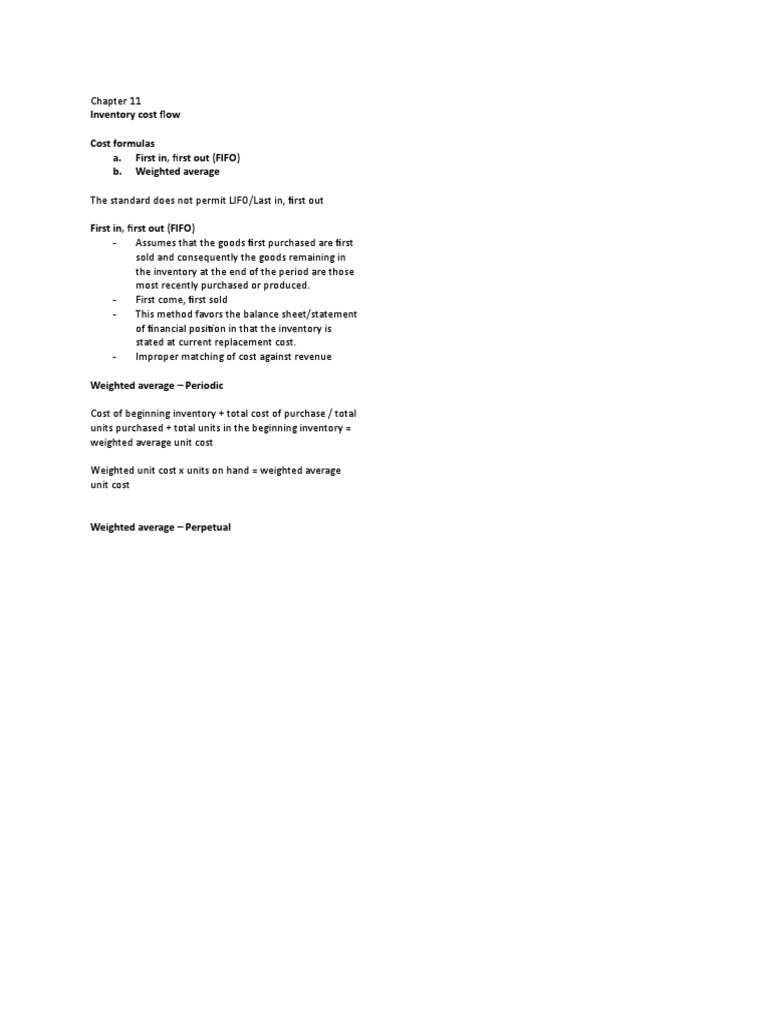 Inventory Cost Flow Methods | PDF