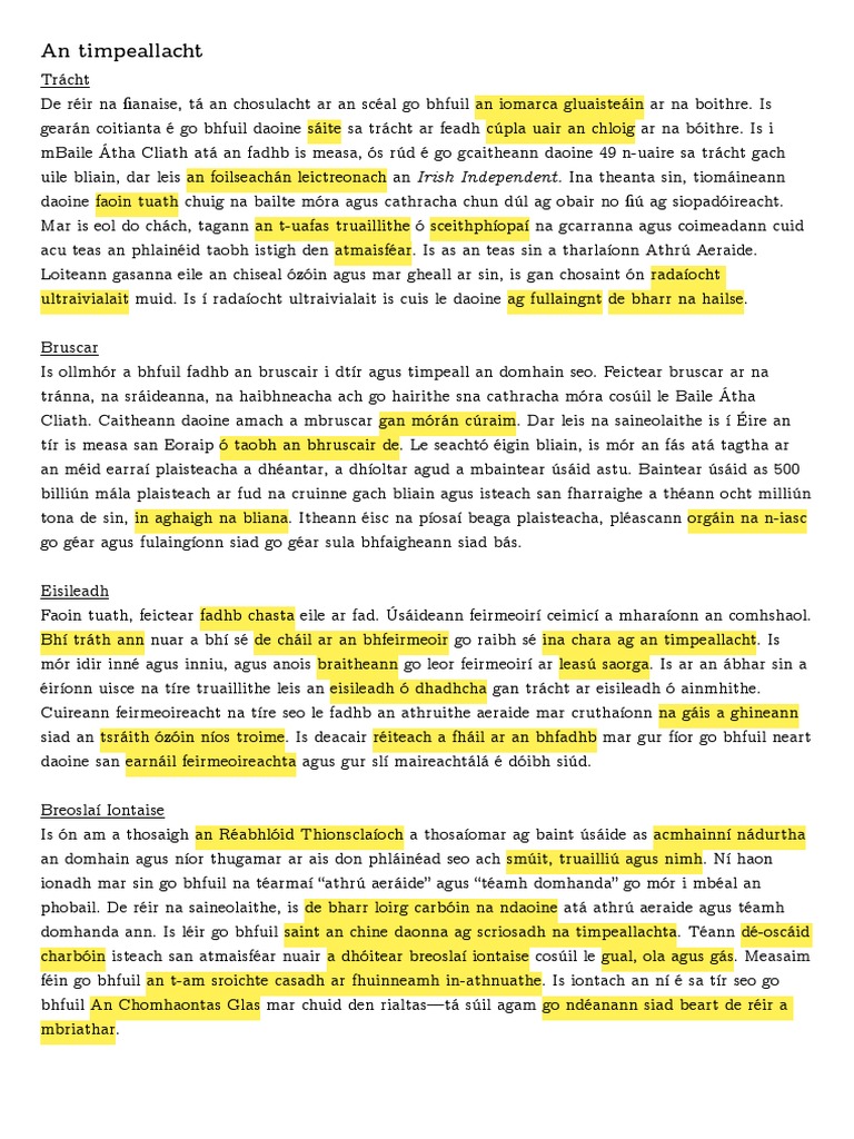 Timpeallacht | PDF