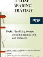 Cloze Reading Strategy