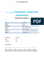 3.6 - Forces Movement Shape and Momentum 2p - Edexcel Igcse Physics QP