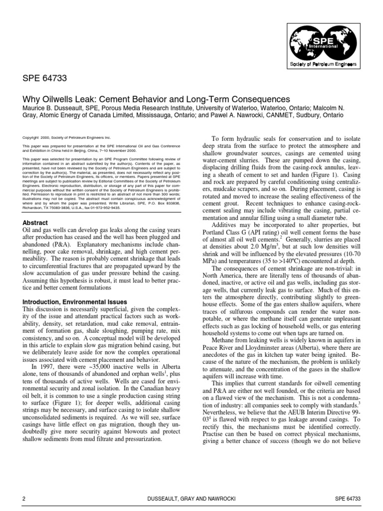 Casing Leaks | PDF | Casing (Borehole) | Silicon Dioxide