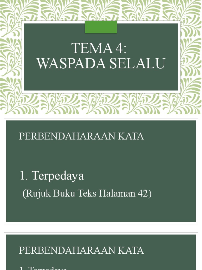Tema 4 Waspada Selalu | PDF
