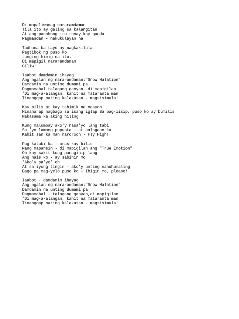 snow-halation-tagalog-pdf