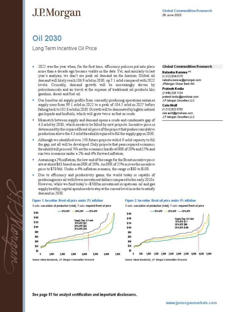 JPM Oil 2030 Long Term Incentive Oil Price PDF Plug In Hybrid