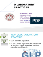 Good Laboratory Practices: Mr. Abhijeet A. Aher