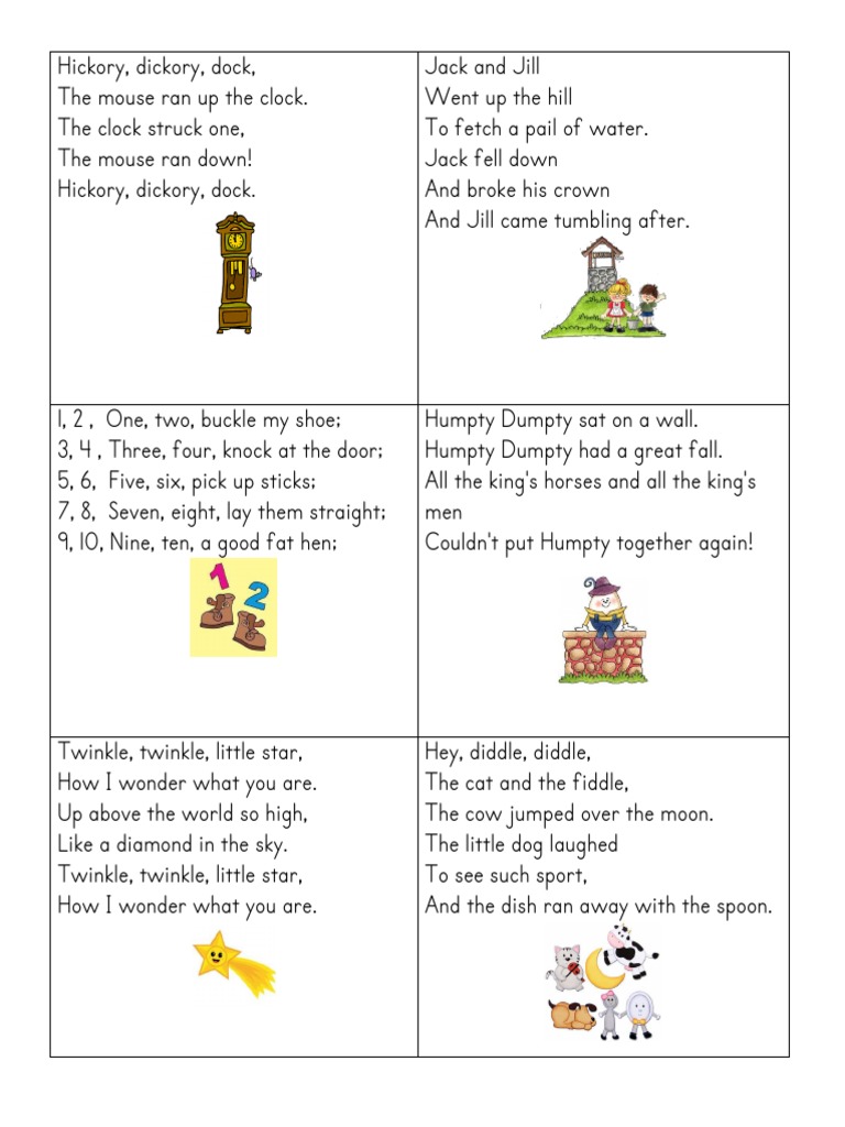 Nursery Rhymes | PDF