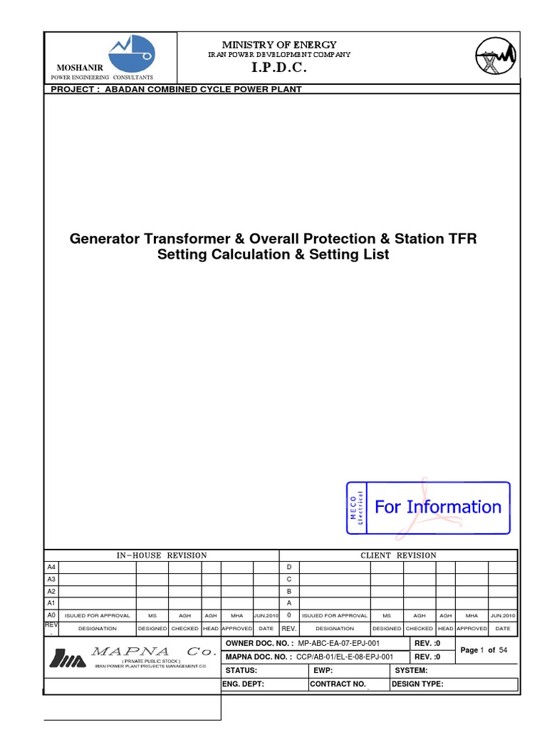Generator_Transformer_&_Overall_Protection_& PDF Transformer Power Engineering