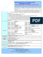 LST Techniques D Analyse Et Controle de Qualite