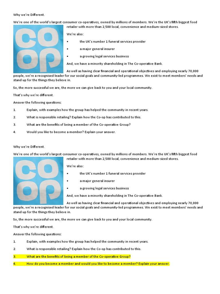 Cooperatives PDF Cooperative Retail