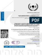 Certificado 9001 GEOLABORATORIO