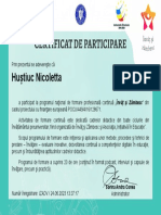 Huștiuc Nicoletta - Diploma Program Gratuit Invat Si Zambesc