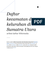 Daftar Kecamatan Dan Kelurahan Di Sumatra Utara - Wikipedia Bahasa Indonesia, en